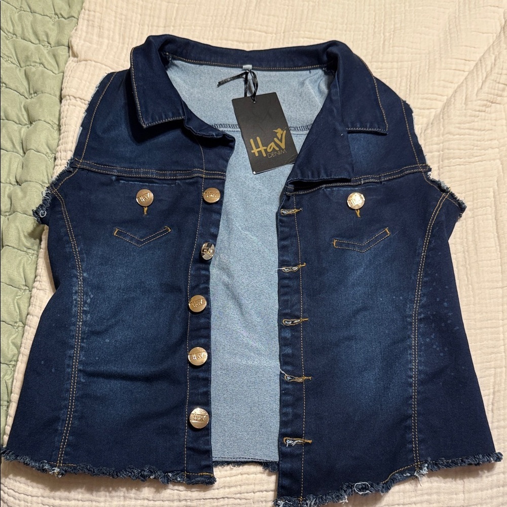 Women's Blue Jean Jacket - Picture 1 of 7